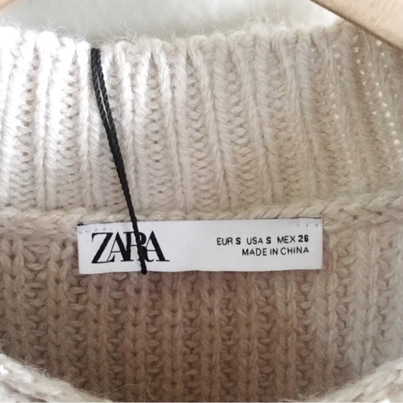 ZARA SIZE SMALL NWT BASIC TIED KNIT SWEATER❣️ - Picture 2 of 4